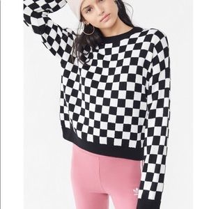 Urban outfitters checkered Cropped sweater